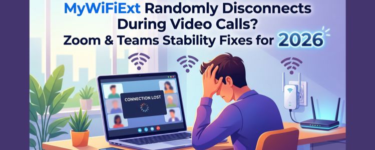 MyWiFiExt Randomly Disconnects During Video Calls? Zoom & Teams Stability Fixes for 2026