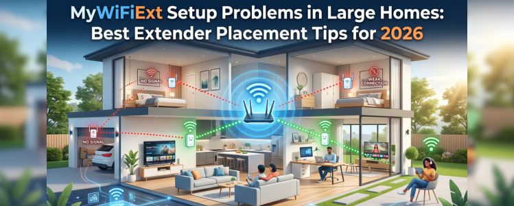 MyWiFiExt Setup Problems in Large Homes: Best Extender Placement Tips for 2026